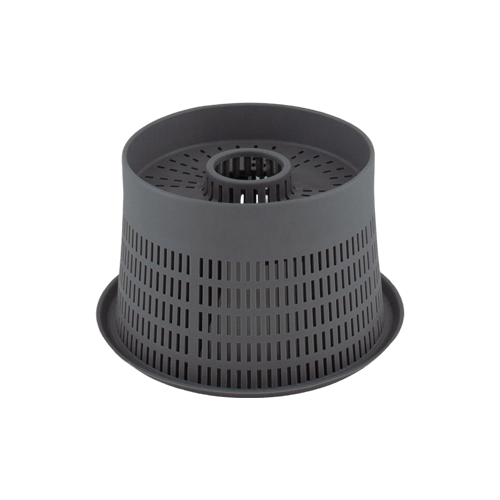 Round pump aspiration filter for glasswashers