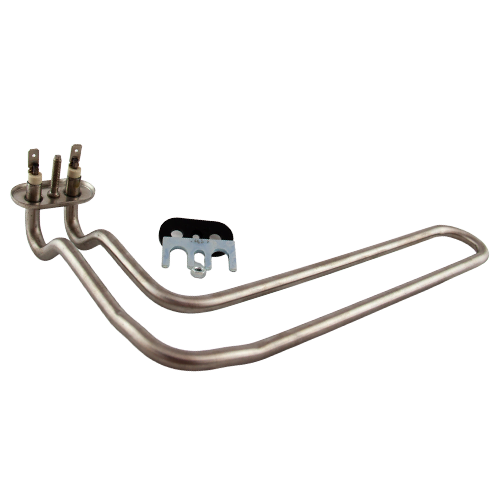Heating element for commercial dishwasher wash tank