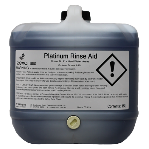 Zexa Platinum Rinse Aid 15L