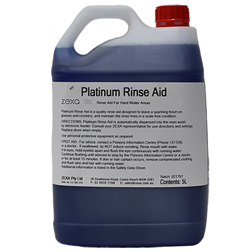 Zexa Platinum Rinse Aid 5L